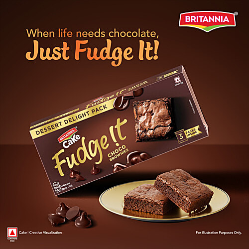 Britannia Fudge It Chocolate Brownies, 120 g  