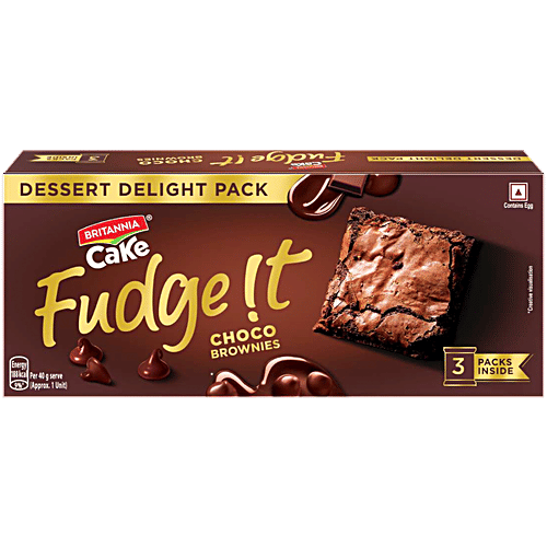 Britannia Fudge It Chocolate Brownies, 120 g  