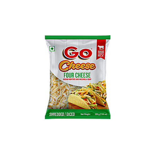 Buy Go Four Shredded/Diced Cheese Made from Cow's Milk Online at Best