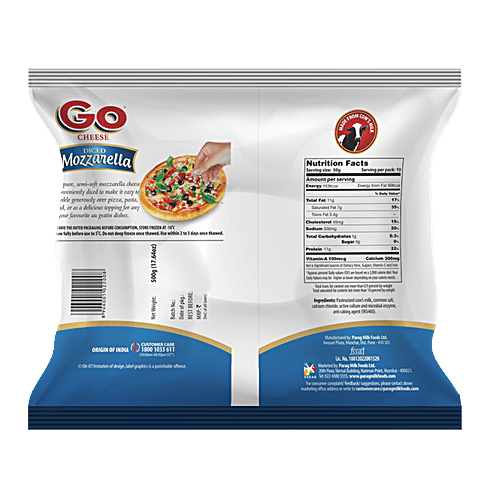 Buy Go Mozzarella Cheese Diced/Shredded Made from Cow's Milk Online