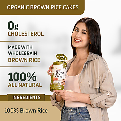 Buy Pintola Organic Wholegrain Brown Rice Cakes Unsalted, Rich In