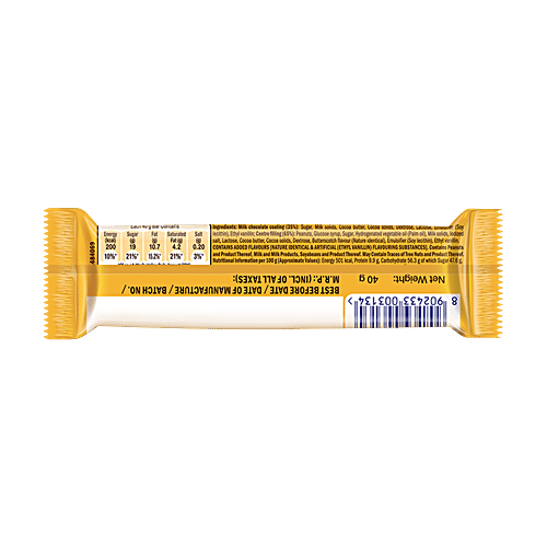 Snickers Butterscotch Flavoured Chocolate Bar, 40 g  Loaded With Caramel & Nougat