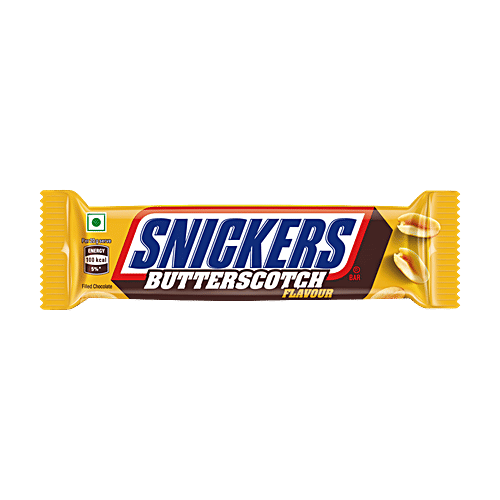 Snickers Butterscotch Flavoured Chocolate Bar, 40 g  Loaded With Caramel & Nougat