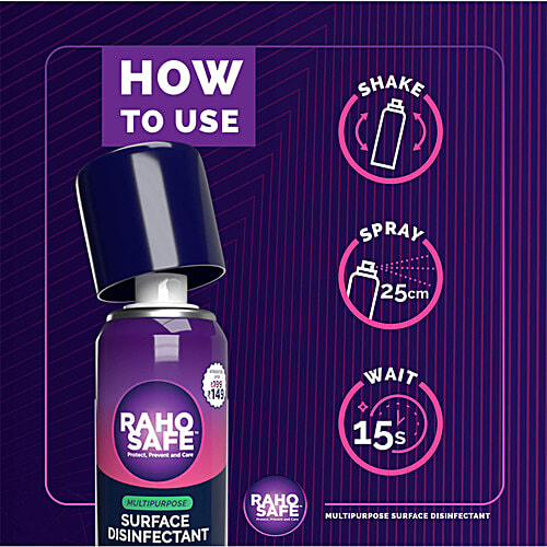 Raho Safe Multi Purpose Surface Disinfectant Spray, 120 ml  