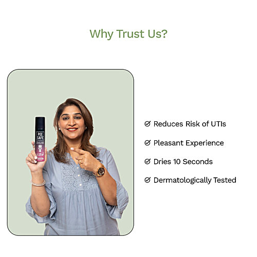 Pee Safe Floral Toilet Seat Sanitizer Spray, 75 ml  Kills 99.9% Germs in 10 Seconds