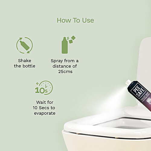 Pee Safe Floral Toilet Seat Sanitizer Spray, 75 ml  Kills 99.9% Germs in 10 Seconds
