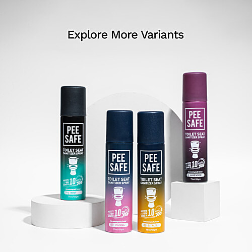 Pee Safe Floral Toilet Seat Sanitizer Spray, 75 ml  Kills 99.9% Germs in 10 Seconds