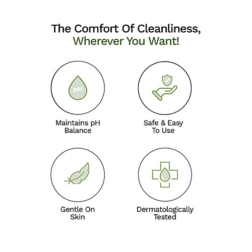 Pee Safe Natural Intimate Wipes For Women, 10 pcs  No Paraben & Alcohol