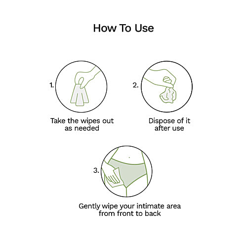 Pee Safe Natural Intimate Wipes For Women, 10 pcs  No Paraben & Alcohol