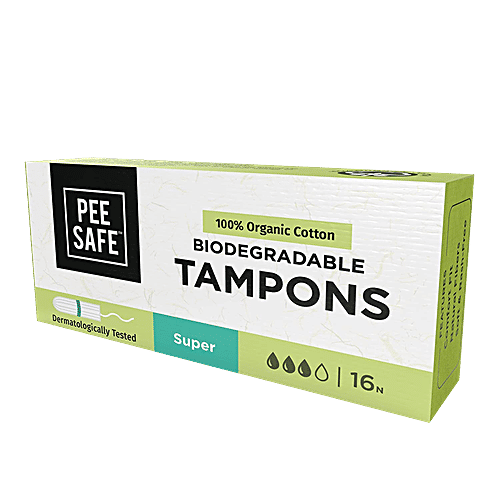 Buy Pee Safe 100 Organic Cotton Biodegradable Tampons Super Online