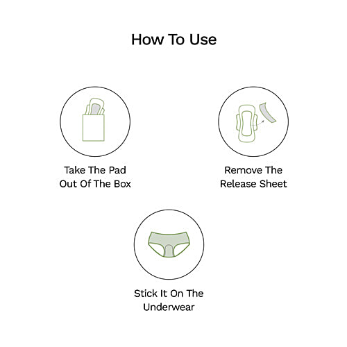 Pee Safe Biodegradable Sanitary Pads - Regular, 10 pcs  Leak Proof, Fragrance Free