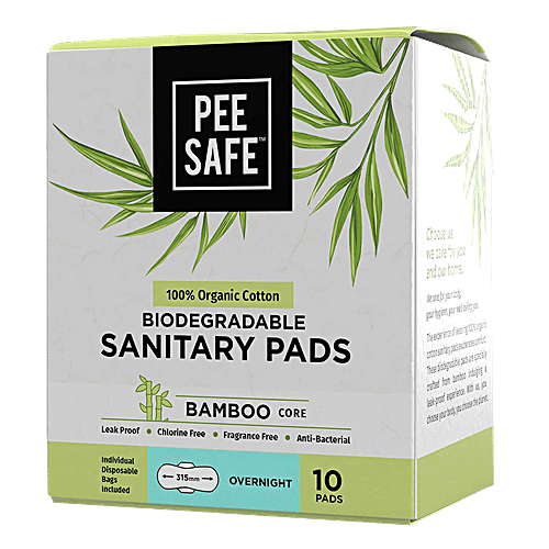Buy Pee Safe 100 Organic Cotton Biodegradable Sanitary Pads