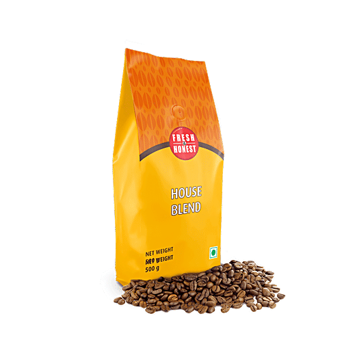 Fresh Honest House Blend Roasted Coffee Beans, 500 g Pouch 
