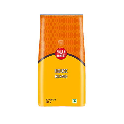 Fresh Honest House Blend Roasted Coffee Beans, 500 g Pouch 