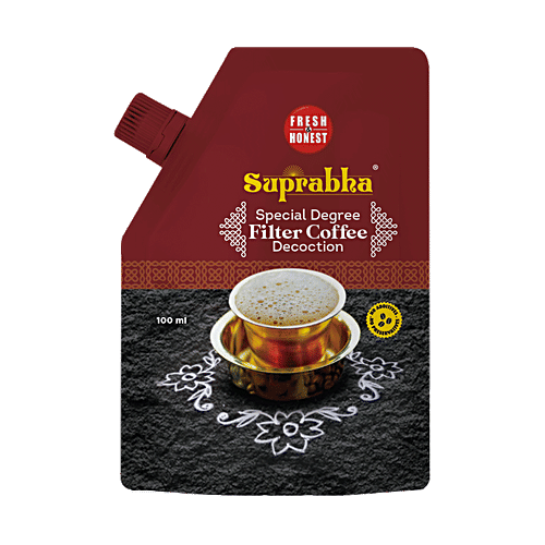 Fresh Honest Suprabha Special Degree Filter Coffee Decoction, 100 ml Pouch No Additives, No Preservatives