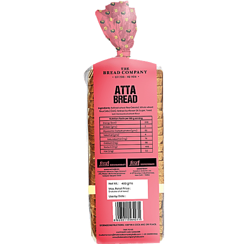 Buy The Bread Company Atta Bread 100 Natural, Preservative Free