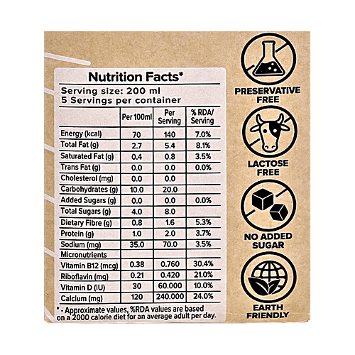 Urban Platter OatWOW Classic - Oat Beverage, Dairy Alternative, 1 L  Dairy Free & Lactose Free