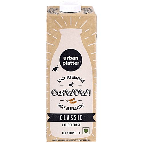 Urban Platter OatWOW Classic - Oat Beverage, Dairy Alternative, 1 L  Dairy Free & Lactose Free