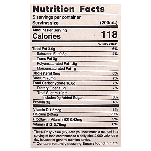 Urban Platter OatWow Rich Cocoa Plant-based Milk, 1 L Tetra Pak Dairy-Free Alternative, Chocolate Flavoured Creamy, Lactose-Free