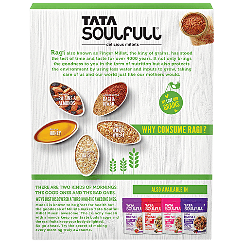 Buy Tata Soulfull Crunchy Millet Muesli Almonds & Raisins Online at