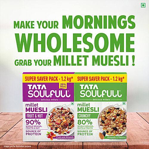 Buy Tata Soulfull Crunchy Millet Muesli Almonds & Raisins Online at
