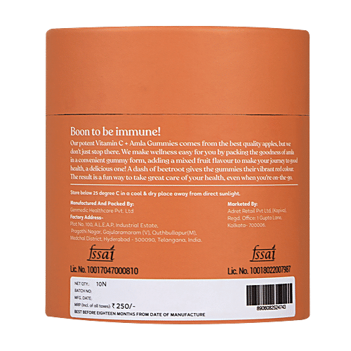 Buy Kapiva Vitamin C + Amla Gummies Boosts Immunity, 10 pcs Online at