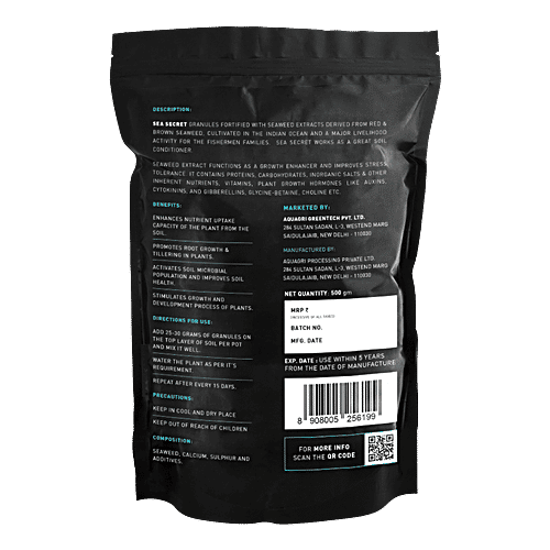 IFFCO Urban Gardens Sea Secret - Seaweed Extract Granules, 500 g  Natural Source of Plant Development Substances