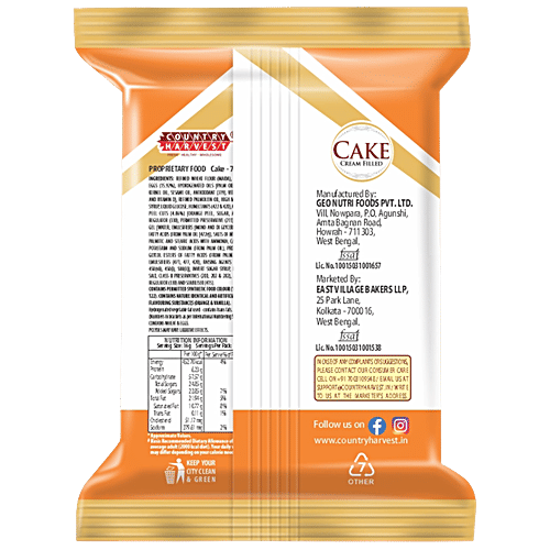 Country Harvest Orange Cake With Orange Cream, 16 g  