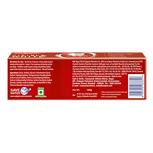 Colgate Visible White Instant Toothpaste, 100 g