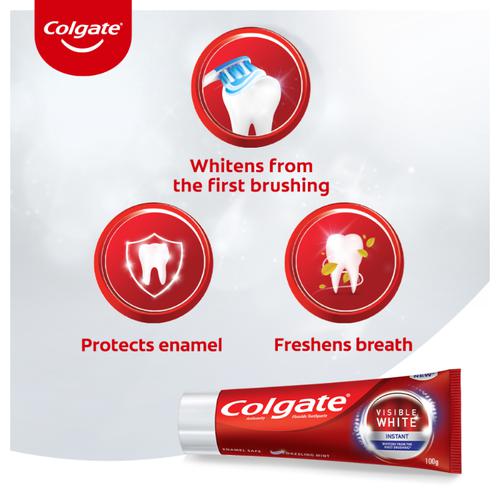 Colgate Visible White Instant Toothpaste, 100 g  