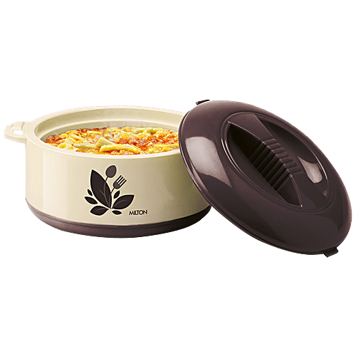 Milton New Orchid 1000 Casserole For Roti/Chapati - Dark-Brown, 790 ml  