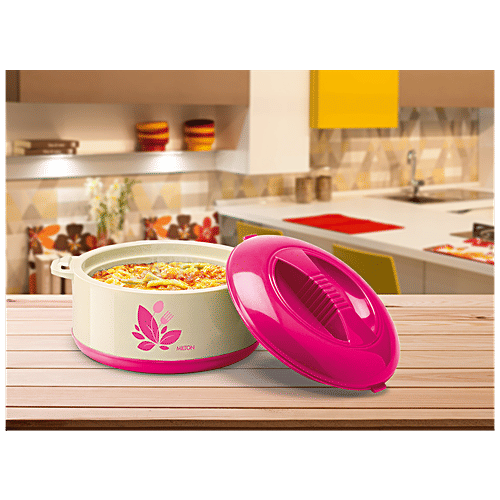 Milton New Orchid 1500 Casserole For Roti/Chapati - Pink, 1.26 L  