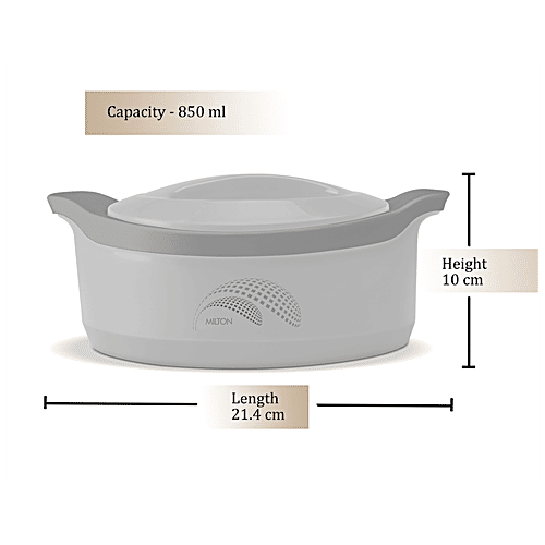 Milton New Marvel 1000 Inner Steel Casserole For Roti/Chapati - Brown, 850 ml  
