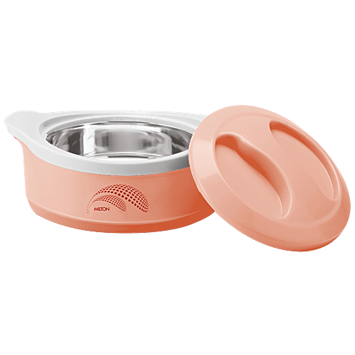 Milton New Marvel 2500 Inner Steel Casserole For Roti/Chapati - Peach, 2.36 L  