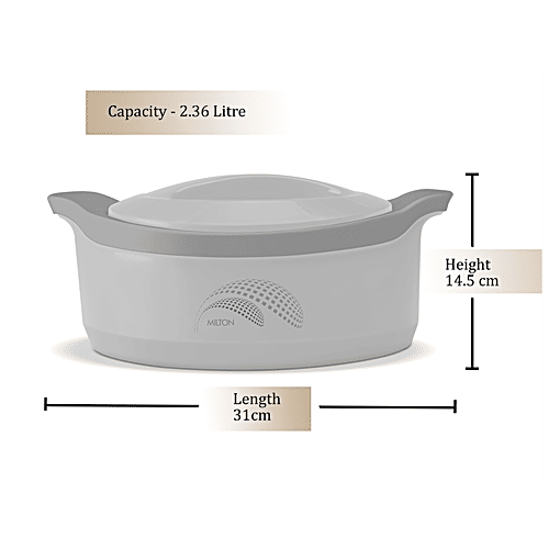 Milton New Marvel 2500 Inner Steel Casserole For Roti/Chapati - Peach, 2.36 L  