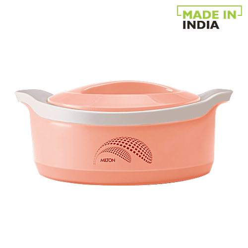 Milton New Marvel 2500 Inner Steel Casserole For Roti/Chapati - Peach, 2.36 L  
