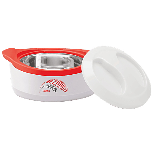 Milton New Marvel 1000 Inner Steel Casserole For Roti/Chapati - White, 850 ml  