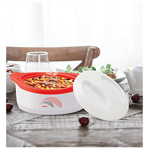 Milton New Marvel 1000 Inner Steel Casserole For Roti/Chapati - White, 850 ml  