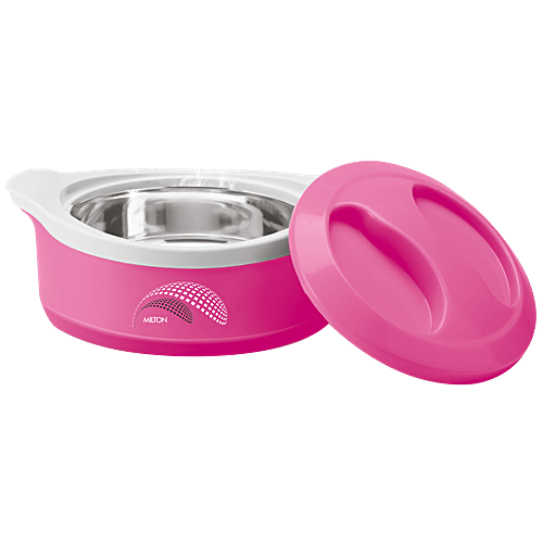 Milton New Marvel 1500 Inner Steel Casserole For Roti/Chapati - Pink, 1.24 L  
