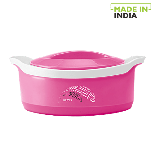 Milton New Marvel 1500 Inner Steel Casserole For Roti/Chapati - Pink, 1.24 L  
