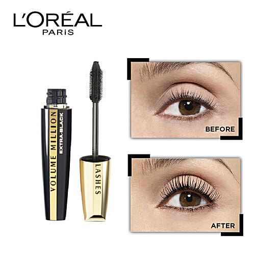 L'Oreal Paris Volume Million Lashes Mascara - Washable, 9.2 ml No Clumps