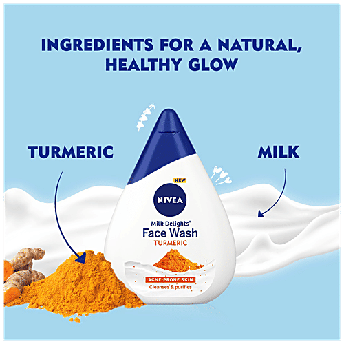 Nivea Milk Delights Women Face Wash With Turmeric For Acne Prone Skin, 100 ml  