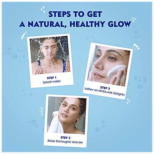 Nivea Milk Delights Women Face Wash With Turmeric For Acne Prone Skin, 50 ml  
