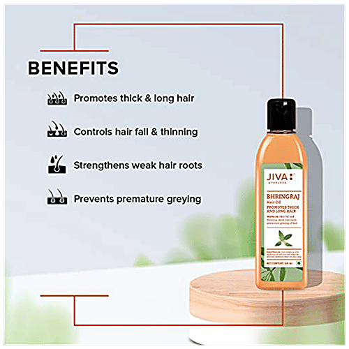 Buy Jiva Ayurveda Bhringraj Hair Oil For All Hair Types, Promotes
