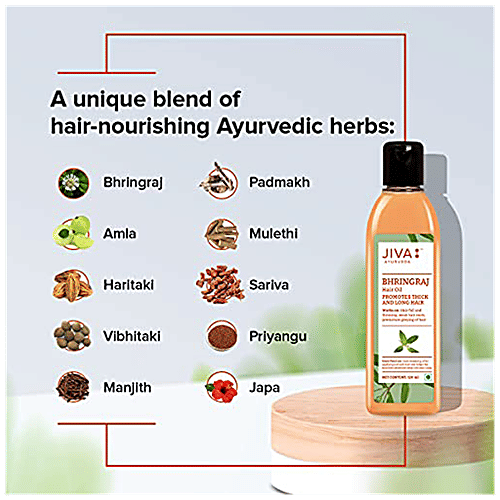 Buy Jiva Ayurveda Bhringraj Hair Oil For All Hair Types, Promotes