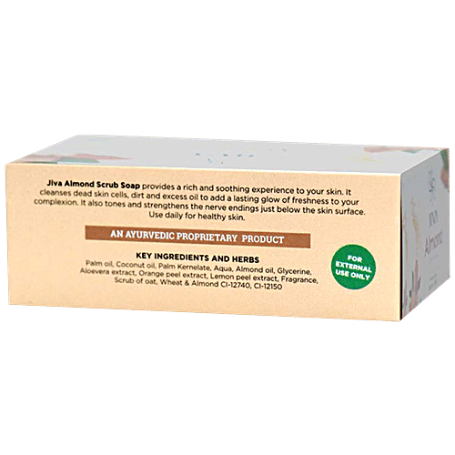 Jiva Ayurveda Almond Scrub Soap, 100 g Provides Rich & Soothing Experience