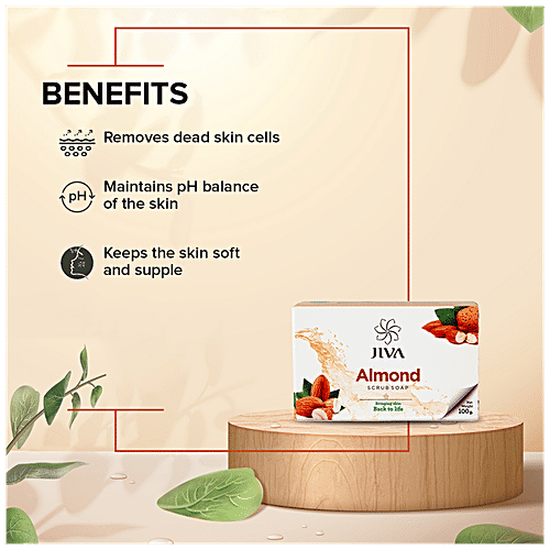 Jiva Ayurveda Almond Scrub Soap, 100 g Provides Rich & Soothing Experience