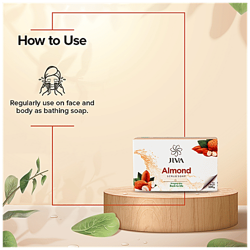 Jiva Ayurveda Almond Scrub Soap, 100 g Provides Rich & Soothing Experience