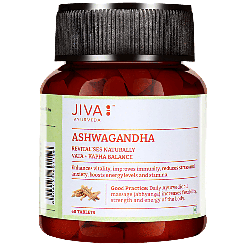 Buy Jiva Ayurveda Ashwagandha Tablet For Strength & Vitality, Strengthens Nervous System