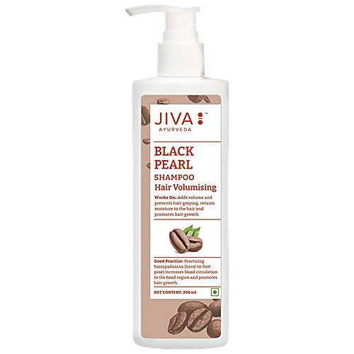 Jiva Ayurveda Hair Shampoo - Black Pearl, Volumizing Formula, 200 ml  